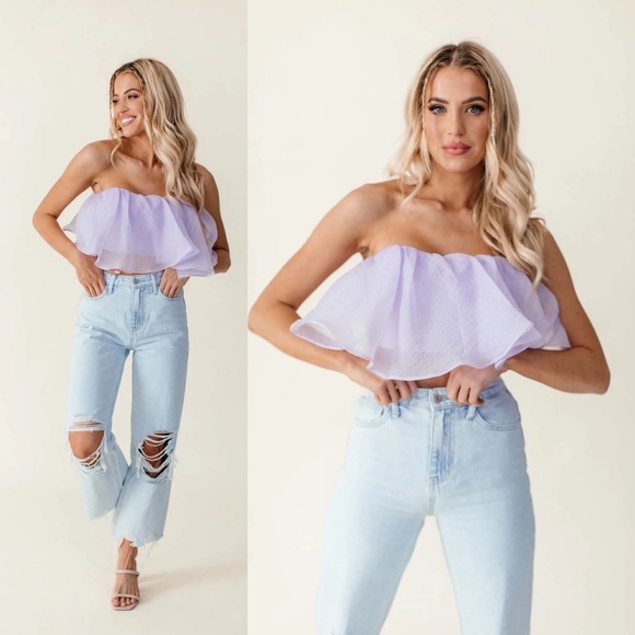 Tops - *BLACK FRIDAY SALE* Sweet Dreams Are Made Of These Strapless Bandeau Tulle Top